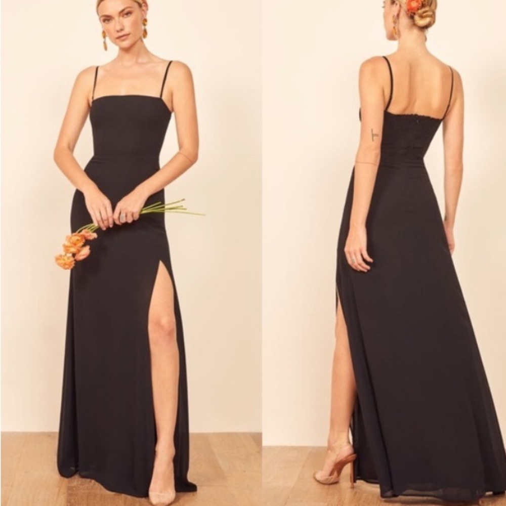 Reformation Black Ingrid Dress